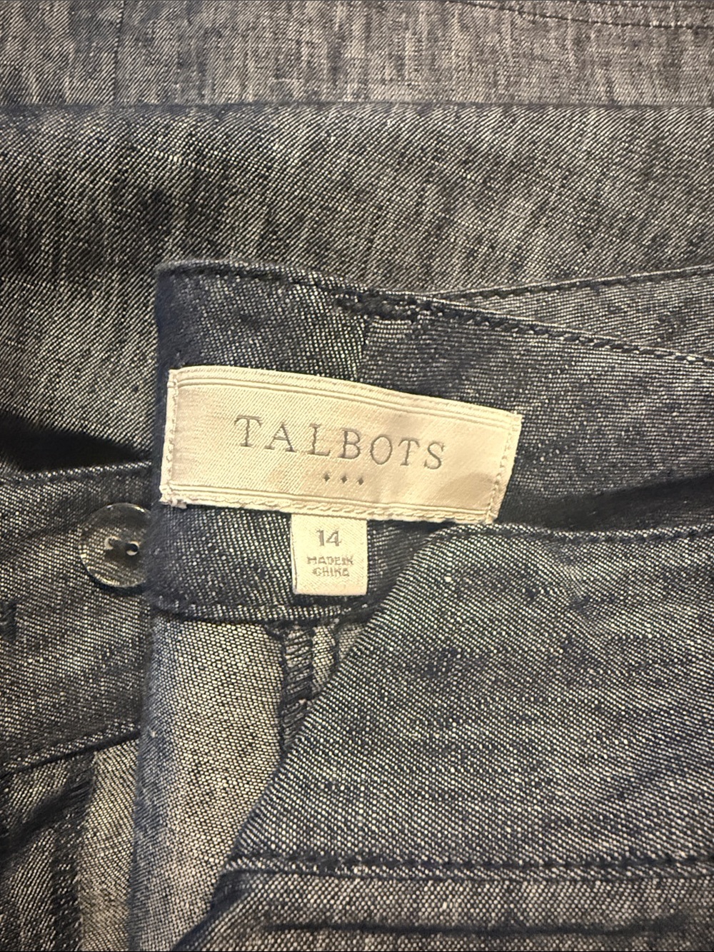 Talbots Indigo linen